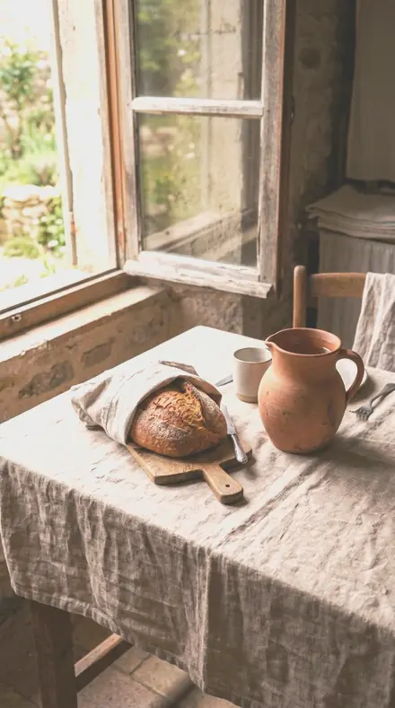Bloom Warmth applied to The table, dressed