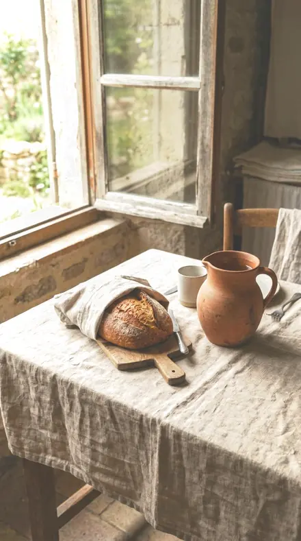 Vase Table applied to The table, dressed